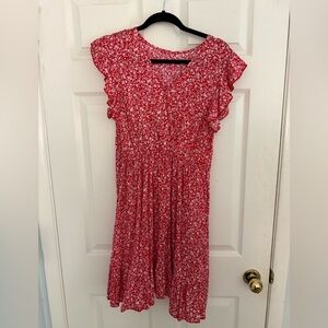 Red Floral Dress
